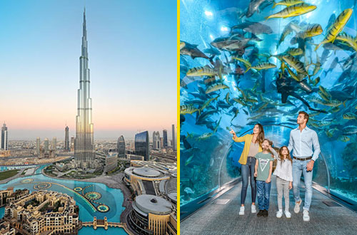 At the Top Burj Khalifa + Dubai Underwater Zoo Combo Tickets